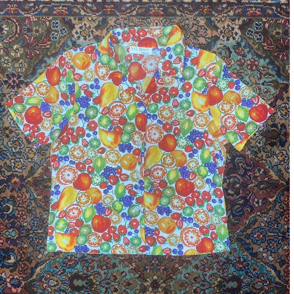 Vintage Fruity Button down 80's